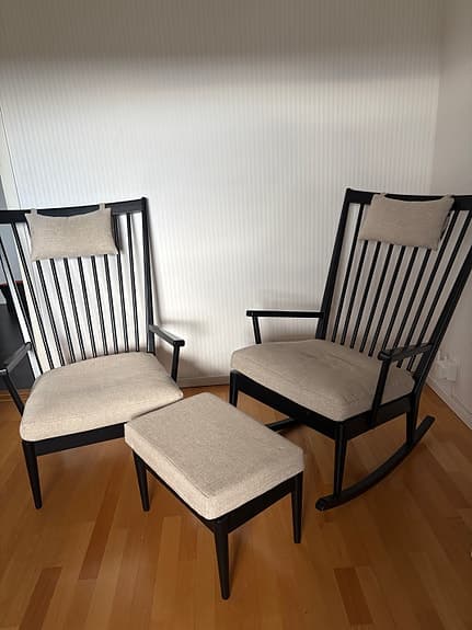 Orust gungstol och fåtölj