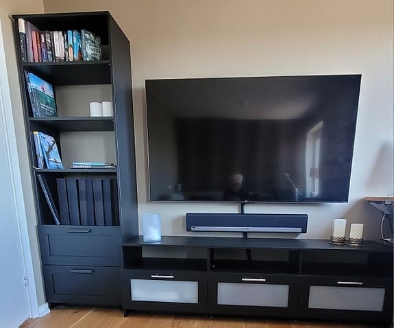 Brimnes TV Bänk Bokhylla