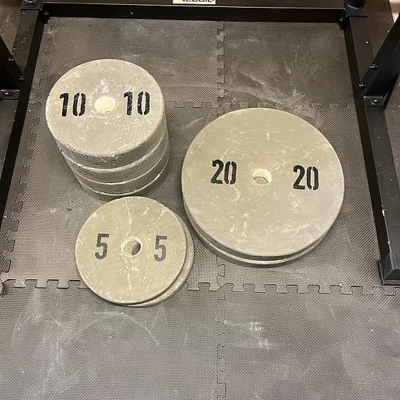 Viktskivor för olympisk skivstång (50 mm hål) 5 - 20 kg