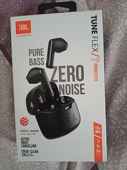 Helt nya JBL Tune Flex trådlösa hörlurar svart