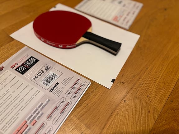 Pingisracket Tibhar MX-P (svart2,2mm & röd1,8mm) på XVT classic carbon (179,7g)