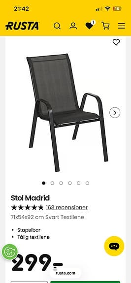 6 stycken utestolar/Trådgårdsstolar