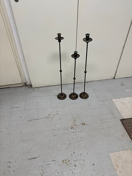 IKEA höga ljusstakar i metall