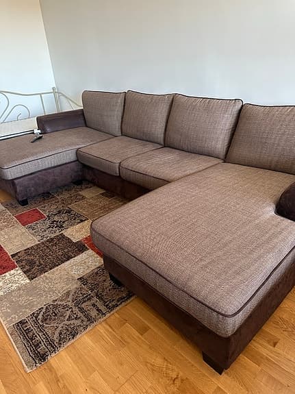 Ilva hörnsoffa design Alberto Meda brun tyg