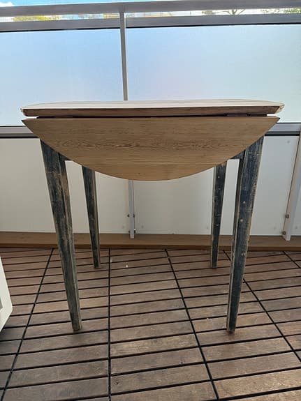 Gammalt runt slagbord