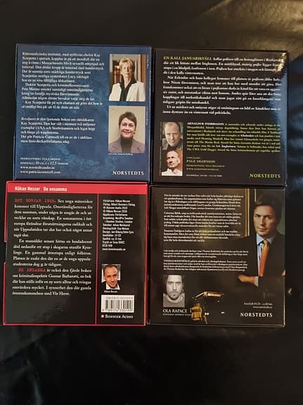 Krim ljudböcker – Cornwell, Nesser, Indridason m.fl. (4 st)