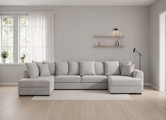 Mio 3-sits soffa med divan vänster och schäslong höger