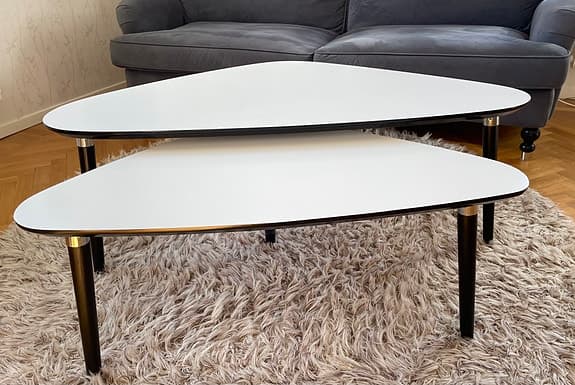 Soffbord, 2 st vita satsbord