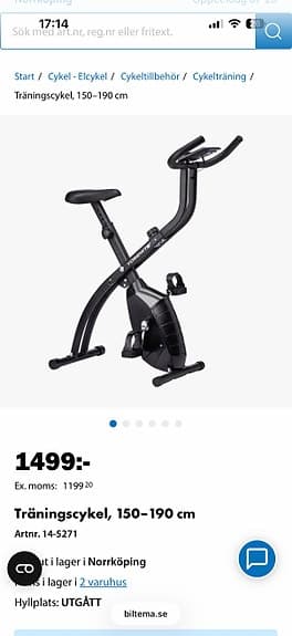 Motionscykel från biltema