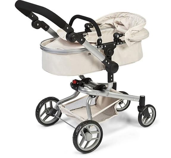 Beige 2-in-1 dockvagn från Stoy.