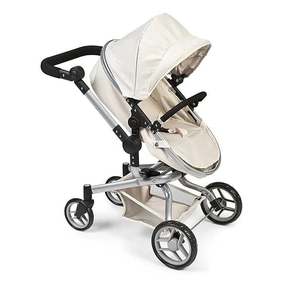 Beige 2-in-1 dockvagn från Stoy.