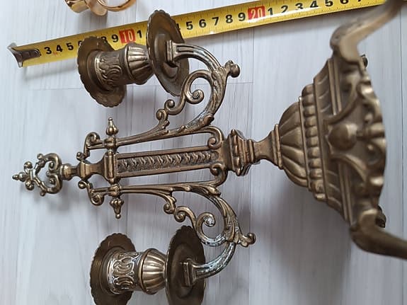 Väggljusstake brass