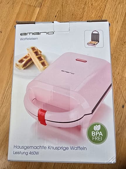 Emerio våffeljärn rosa