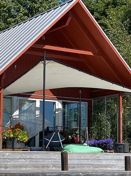 Solsegel för master eller pergola