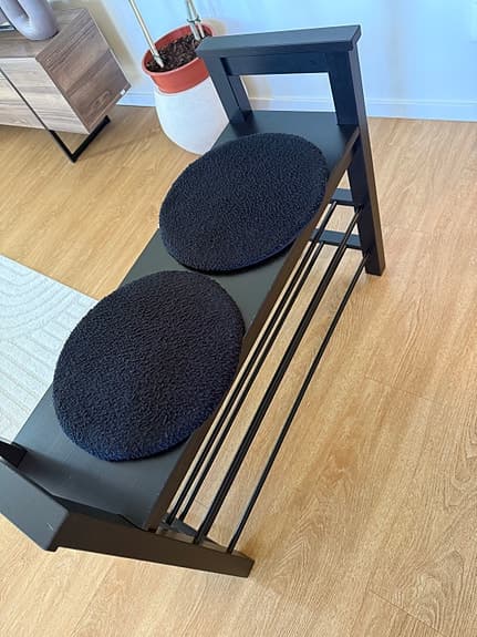 IKEA Aage Petersen bänk med skohylla svart