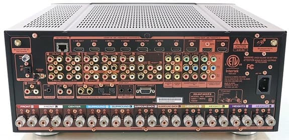 Marantz SR8012, Mediaspelare, Subbar, Center H, Golv H, Atmos H