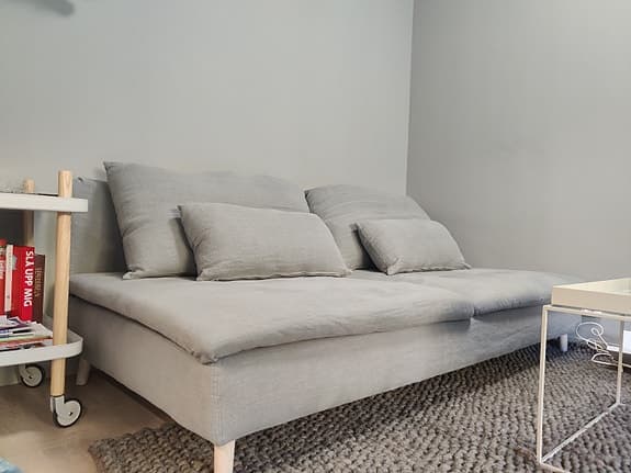 Bemz överdrag till Ikea Söderhamn 3-sits Brera Lino 100% linne
