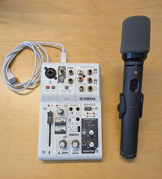 Yamaha AG03 & Rode M3 mikrofon