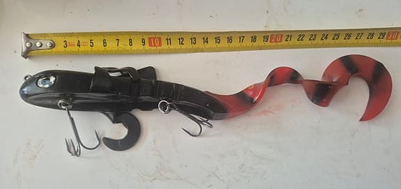 Gummibeten, gäddbeten liknar Bull Dawg, Alien Eel
97gr xxl