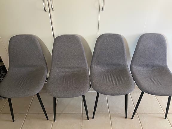 4st Grå Matstolar