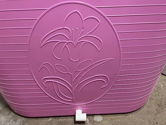Rosa plastbadkar/badbalja m,propp