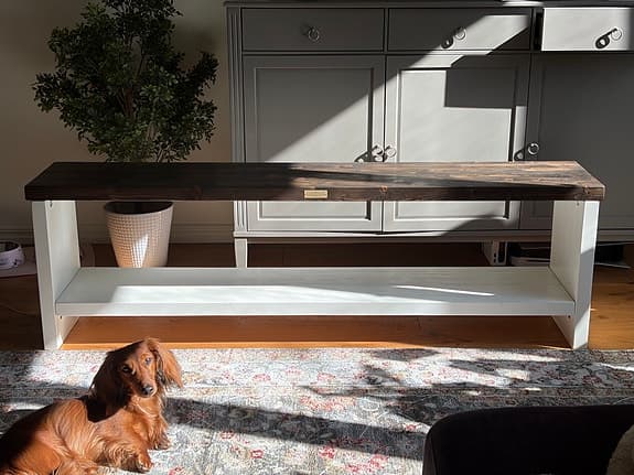 Rustikunik Design. Unik specialbyggd bänk