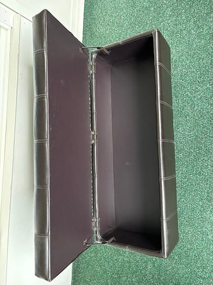 Mio brun förvaringsbänk / sittbänk i konstläder