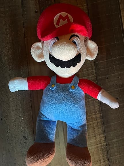 Officiell Super Mario mjukisdjur röd/blå