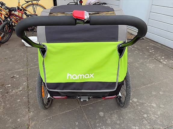 Hamax cykelvagn grön för två barn