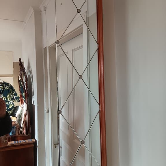 Svensk Spegel 50-60 tal, fasett slipat glas