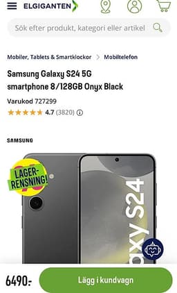 Samsung Galaxy S24 5G smartphone 8/128GB