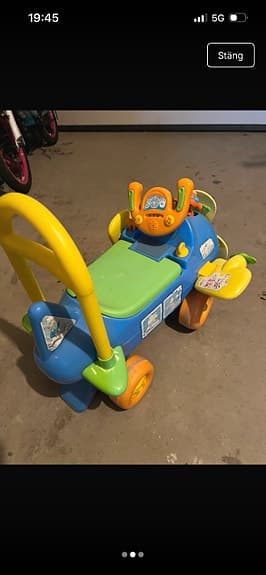 Fisher-Price gåbil flygplan för barn