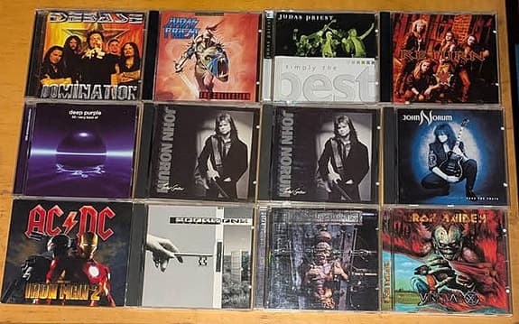 110 st Cd-skivor & singlar hårdrock, rock, pop, disco och svenskt.