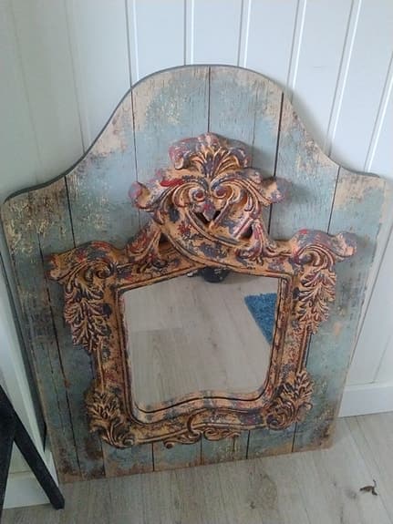 Spegel i vintage/shabby chic-stil – dekorativ & unik (oanvänd)