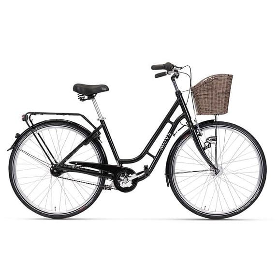 2 st. nya stadscyklar, Lifebike Retro (svart och röd) 28" dam M med korg