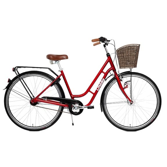 2 st. nya stadscyklar, Lifebike Retro (svart och röd) 28" dam M med korg