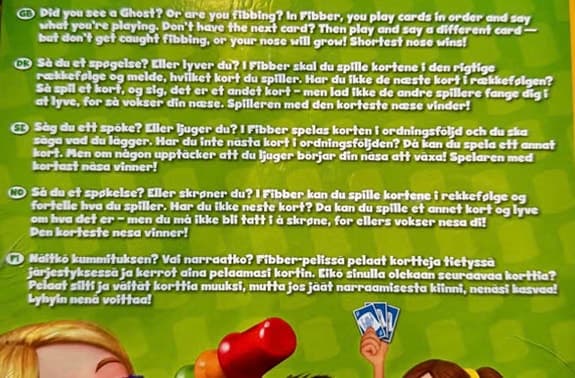 HELT NYTT Fibber sällskapsspel (Inplastat) – Perfekt present!