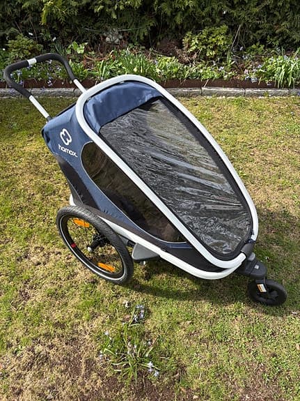 Hamax  (singel) cykelvagn & joggingvagn – fint skick, komplett