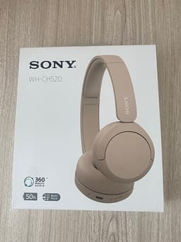 Sony WH-CH520 trådlösa over-ear hörlurar beige