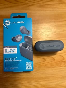 JLab Go Pop true wireless hörlurar blå