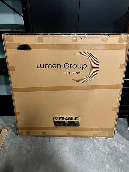 Helt ny rund badrumsspegel 100 cm med ledljus och värme