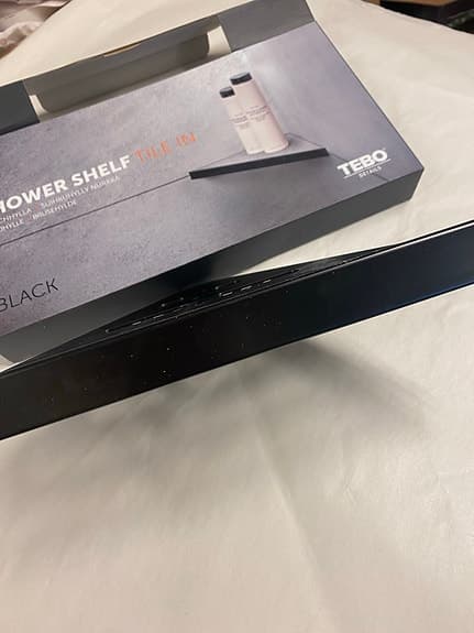 Tebo Shower Shelf Tile In duschhylla hörn svart