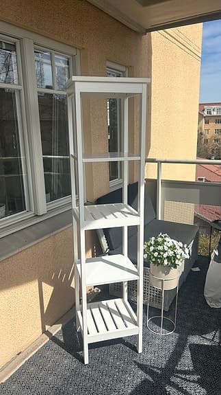 HEMNES badrumsförvaring med hyllor i vit 42x172 cm