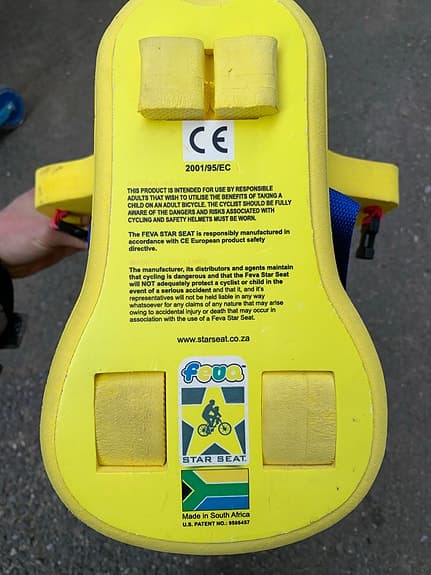 Feva Star Seat cykelbarnstol gul
