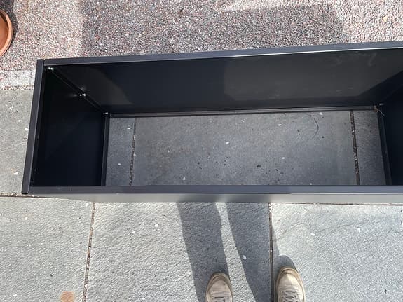 Odlingslåda/ blomlåda svart 120x40x50
