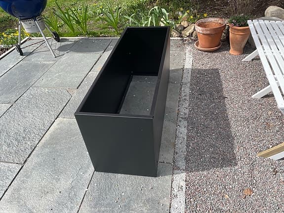 Odlingslåda/ blomlåda svart 120x40x50