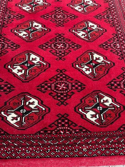 IKEA röd gångmatta orientalisk mönstrad