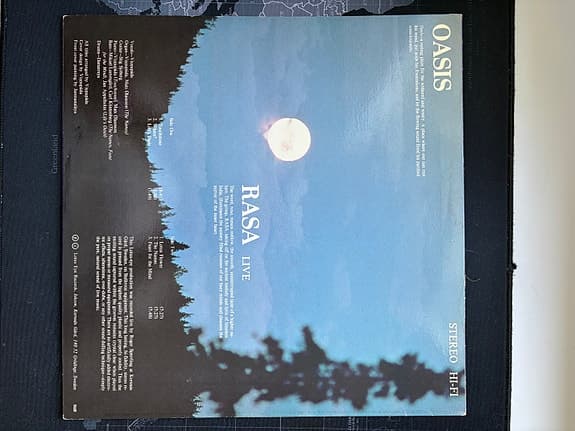 Oasis – Rasa | LP | Lotus Eye Records | Sweden 1979 | Ovanlig / Samlarobjekt