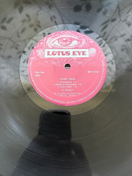 Oasis – Rasa | LP | Lotus Eye Records | Sweden 1979 | Ovanlig / Samlarobjekt