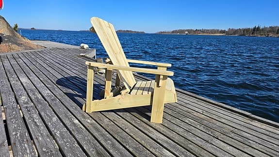 Adirondack stol Exclusive – fotstöd & justerbart ryggstöd